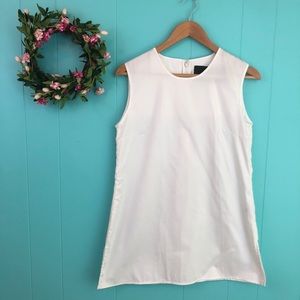 Claridge + King Sleeveless Cotton White Tunic Top